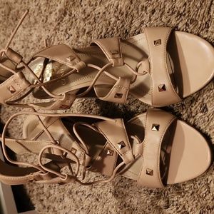 Vince Camuto Strappy Studded Block Heels